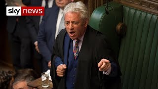 Speaker John Bercow gives Boris Johnson a telling off [upl. by Aiykan]