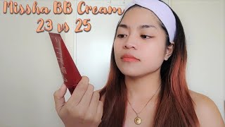 MISSHA M PERFECT COVER BB CREAM  23 vs 25 SWATCH amp REVIEW [upl. by Cyna]