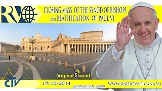 October 19  Holy Mass for the conclusion of the Synod and Beatification of Pope Paul VI [upl. by Aikyt]