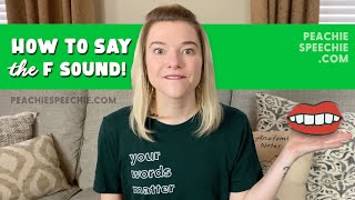 How to say the F sound by Peachie Speechie [upl. by Dolf]