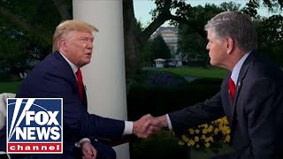 Trump talks impeachment fallout on Hannity  FULL INTERVIEW [upl. by Adlez]