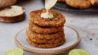 Red Lentil Patties My Favorite Fritters Recipe Vegan And Glutenfree [upl. by Marna]