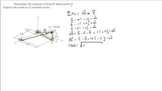 Determine the moment of force F about point O [upl. by Dlanor]