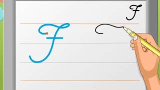 Cursive Writing  Capital Letter ‘F’  Macmillan Education India [upl. by Anyg782]