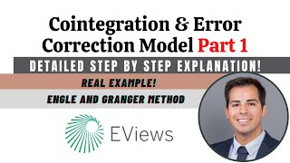 Cointegration  Engle and Granger method in EViews [upl. by Plantagenet]