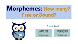 Morphemes How many Free or bound [upl. by Alano]