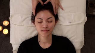 ASMR Facial  fall asleep deep relaxation whisper massage amp facial cupping for subscriber [upl. by Cerracchio]