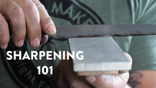 BLADESMITHING  How To Sharpen Your Kitchen Knives  Basics [upl. by Mannuela]