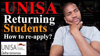 UNISA Returning students  How to reapply at UNISA online  How to apply at UNISA [upl. by Eidua]