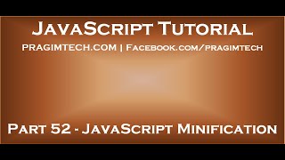 JavaScript Minification [upl. by Capwell286]