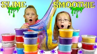 Mixing ALL MY SLIMES Giant DIY Slime Smoothie [upl. by Boelter]