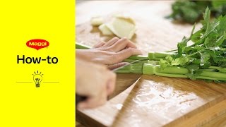 HowTo Sellerie schälen  MAGGI Kochstudio [upl. by Hourigan]