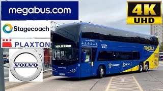 Megabus M11 Glasgow to London via Manchester Plaxton Panorama Volvo B11RLET Coach 50407YX69LCF [upl. by Licko268]