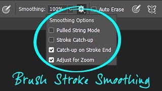 Photoshop QUICK Tip Brush Stroke Smoothing CC 2018 and later [upl. by Otsugua]