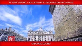 Pope Francis  St Peters Square  Holy Mass with Canonizations and Angelus  20181014 [upl. by Niletak]