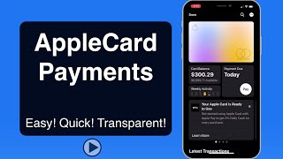 AppleCard Payments Tutorial  Easy Quick Transparent [upl. by Tyne]