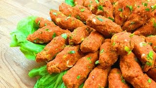 Vegane Linsen Frikadellen  Mercimek Köftesi [upl. by Queri591]