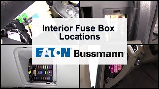 Eaton Bussmann Interior Fuse Panel Location Overview [upl. by Trudnak]