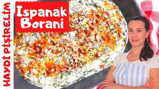 Ispanak Borani Tarifi  Nefis Yoğurtlu Ispanak Mezesi  Olga Genç [upl. by Ahseei]