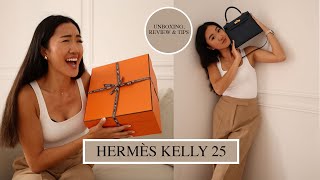 HERMES UNBOXING Kelly 25 History How I Got it Price History Review  More [upl. by Tala813]