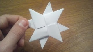 How To Make a Paper Double Ninja Star  Origami [upl. by Amelina]