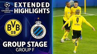 Dortmund vs Club Brugge Extended Highlights  UCL on CBS Sports [upl. by Binnings]