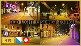 Night Walk In The RedLight District Zurich Switzerland  Langstraße Zurich  Zurich Soft Lockdown [upl. by Park]