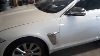 Jaguar XF Battery Battery location  How to Jump Start [upl. by Inamik]