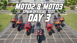 Spain Moto2 amp Moto3 Official Test Day 3 [upl. by Ettelrac]