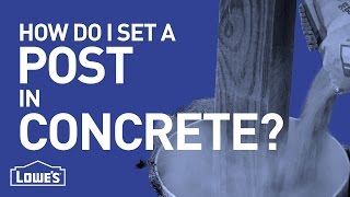 How Do I Set A Post In Concrete  DIY Basics [upl. by Earased]