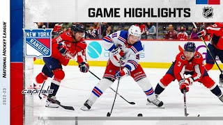 Rangers  Capitals 42  NHL Highlights 2023 [upl. by Yliak]