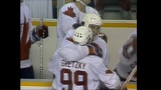 Wayne GretzkyMario Lemieux Highlights  1987 Canada Cup [upl. by Enyak]