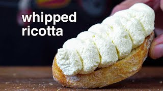 fresh RICOTTA from scratch plus whipped ricotta toast [upl. by Abell]