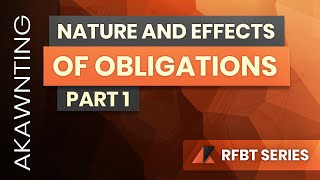 Obligations Nature and Effects of Obligations Part 1 2020 [upl. by Enaitsirhc]