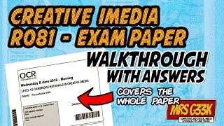 R081  Exam Paper Walkthrough  Creative iMedia PreProduction Skills  with Answers [upl. by Benedicto985]