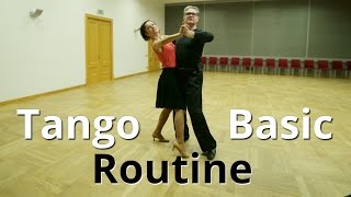 How to Dance Tango Basic Routine  Tango Figures for Beginners [upl. by Tnilc]