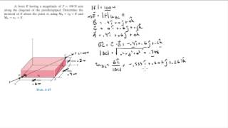 Determine the moment of F about the point A [upl. by Nazar]