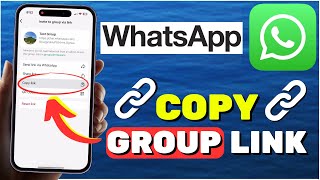 How To Copy WhatsApp Group Link [upl. by Olivie]