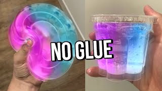 Testing VIRAL NO GLUE SLIMES How to make DIY NO GLUE slimes WATER SLIME amp 1 ingredient slime [upl. by Millford]