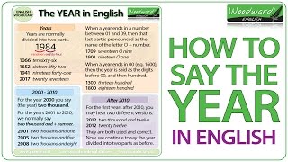 How to say the YEAR in English [upl. by Ellen223]