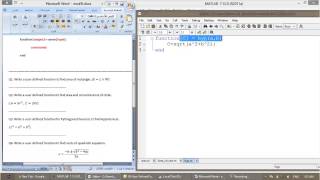 MATLAB  12  User Defined Functions [upl. by Anneirda]