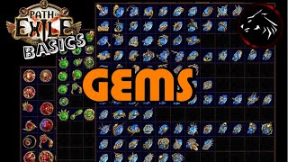 Path Of Exile Basics  GEMS  Beginner guide for skill amp support gems in POE [upl. by Enovahs]