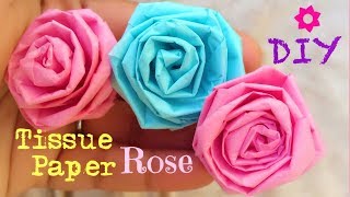 How to make Tissue Paper Roses  Very Easy DIY [upl. by Ailugram]