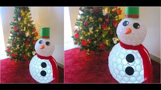 Come realizzare un pupazzo di neve con i bicchieri di plastica [upl. by Breanne]