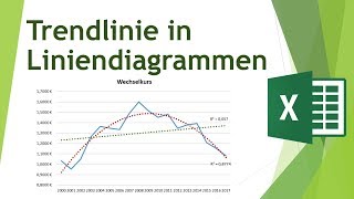 Trendlinie in Liniendiagramm einfügen  Daten visualisieren in Excel 29 [upl. by Shimkus]