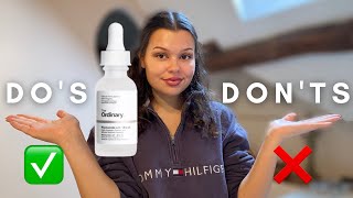 HOW TO PROPERLY USE THE ORDINARY NIACINAMIDE SERUM  Dos and Donts [upl. by Takeshi]