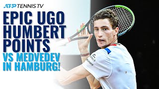 Epic Ugo Humbert Points In First Top10 Win vs Medvedev  Hamburg Open 2020 [upl. by Gwenni283]