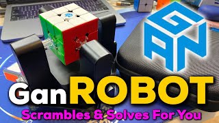 Gan ROBOT 🤖 356i Smart Cube Scrambler and Solver [upl. by Hellene]