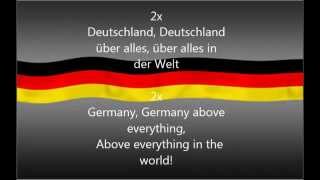 Komplette deutsche Hymne german anthem lyrics GerEng [upl. by Hcurab8]