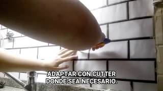 COMO COLOCAR VINILO AUTOADHESIVO SOBRE AZULEJOS O PAREDES [upl. by Ekud]